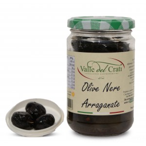 Olive Nere Arraganate in olio d'oliva